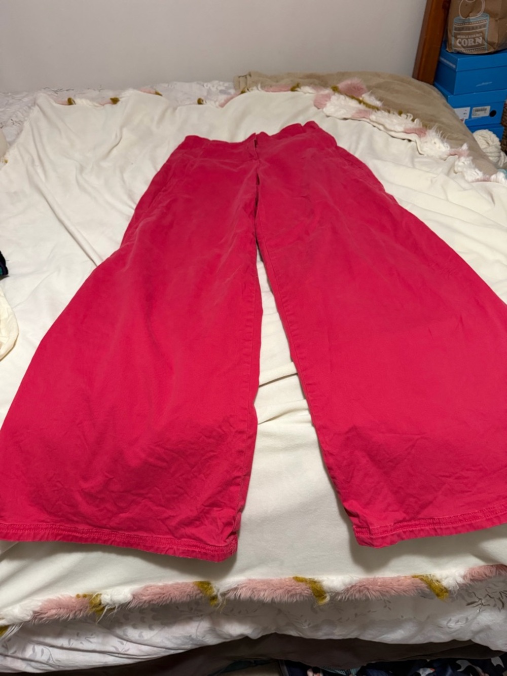 Anthropologie Maeve wide leg scalloped detail pants - Picture 4 of 8